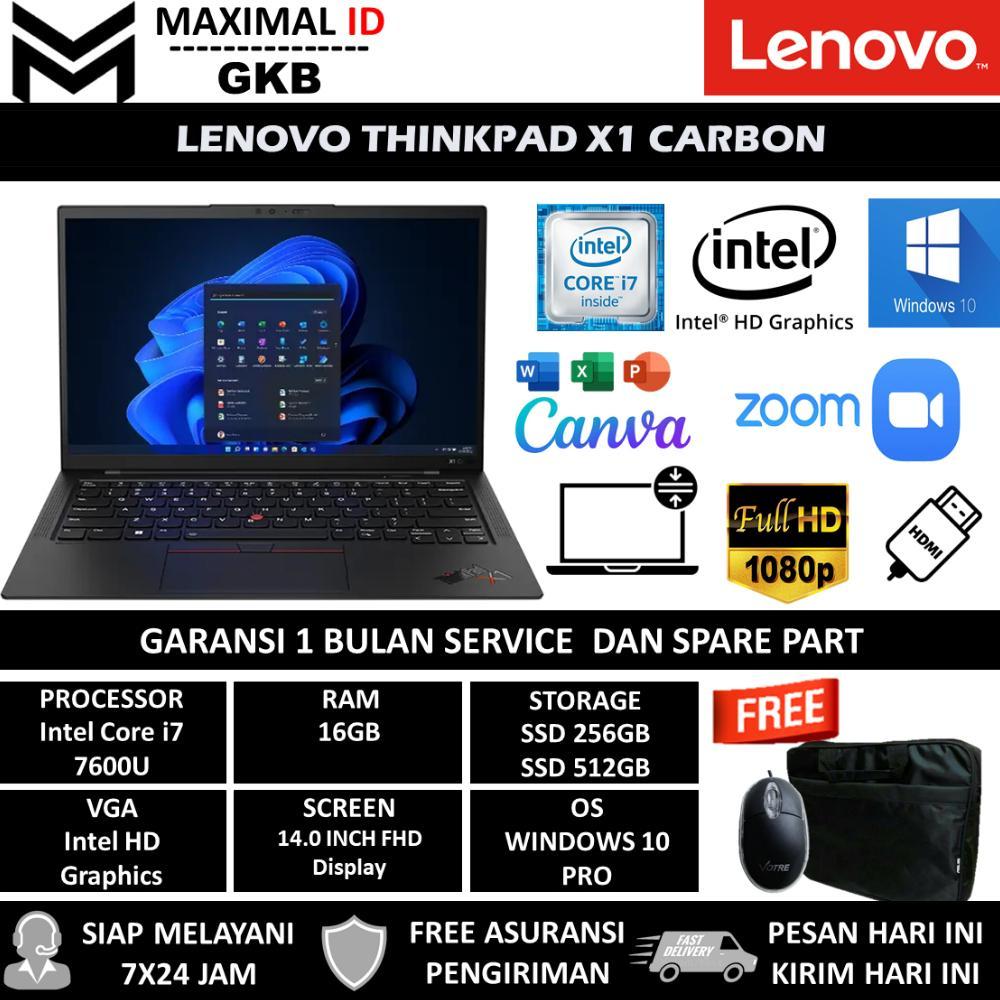 Laptop Lenovo X1 Carbon Intel i7 7600U Ram 16GB 512GB SSD 14 FHD Windows 11 Pro