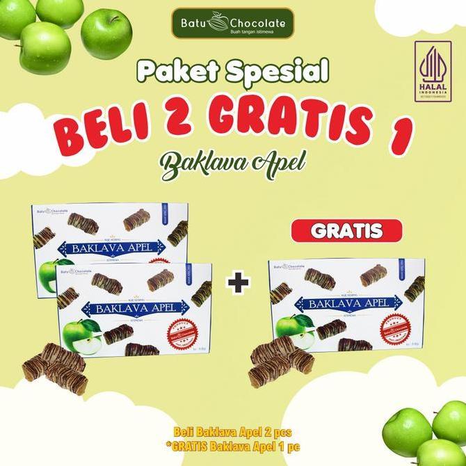 Batu Chocolate - Paket Spesial Beli 2 Gratis 1 Baklava Apel