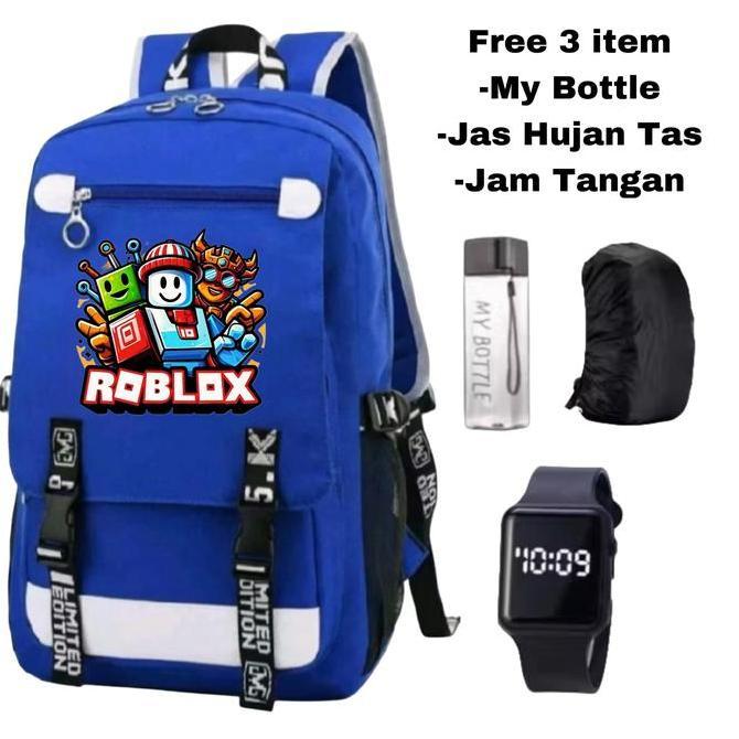PREMIUM / Tas ransel Roblox anak-Tas sekolah tema Roblox-Backpack karakter Roblox-Tas anak cowok Rob