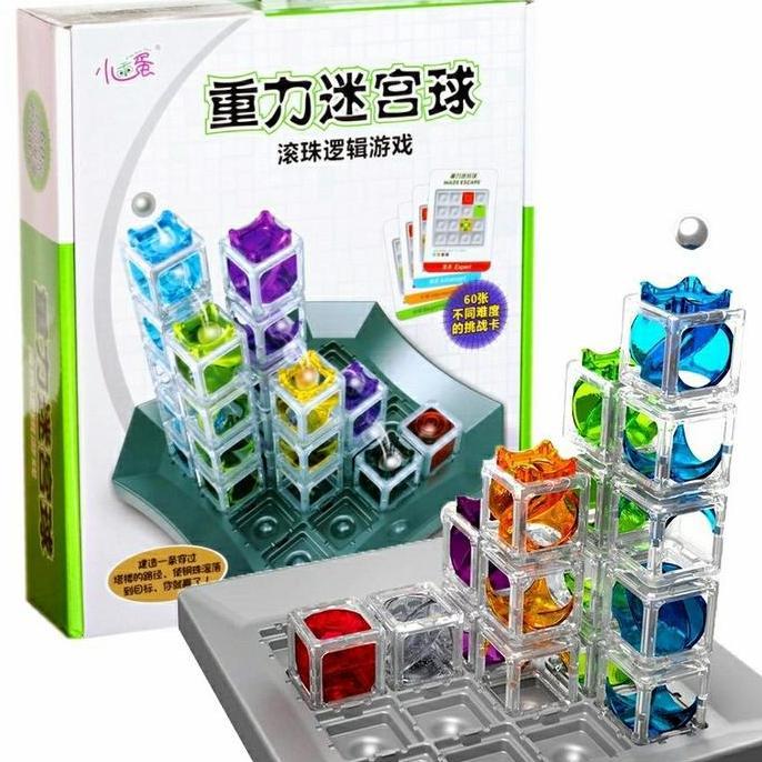 * Thinkfun Gravity Maze Marmer Run Logic Board Game Dan Stem Untuk Kelua *