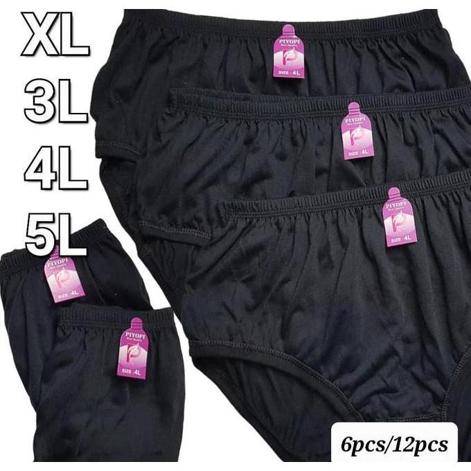 Gyu- 12Pcs Celana Dalam Hitam Jumbo Cd Nita Hitam Jumbo Lusinan B Size