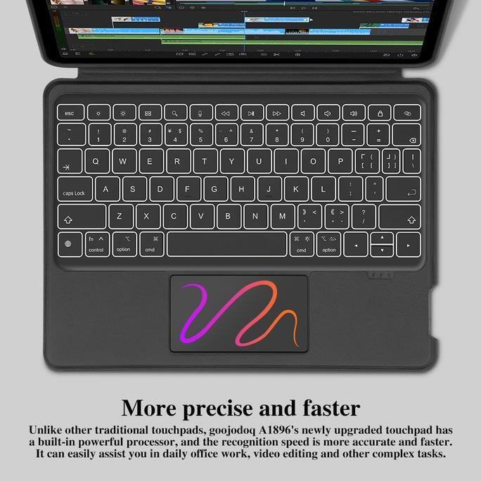 Cell- Goojodoq For Ipad 7/8/9 10.2" Detachable Magic Keyboard Case