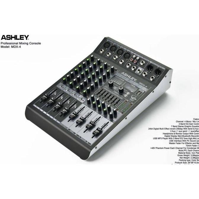 Audio Mixer Ashley Mdx 4 Original (4 Channe - Ashley Mdx 4
