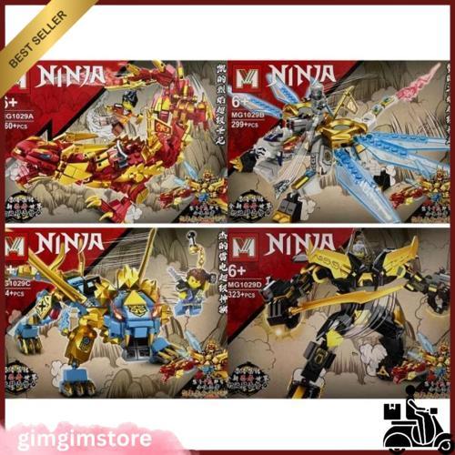 Obm99144 - Mainan Balok Susun Bricks Blocks Ninja Dragon Zane 4In1 Besar Blok Figure Ninja Naga Peng