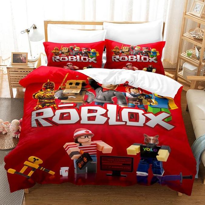 Sprei Katun Minecraft Roblox / Selimut / Sarung Bantal TD
