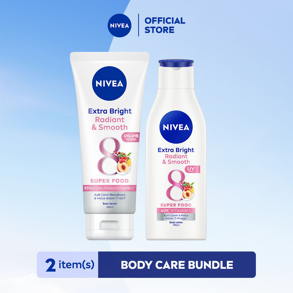 NIVEA Body Lotion + Body Serum Extra White Radiant & Smooth