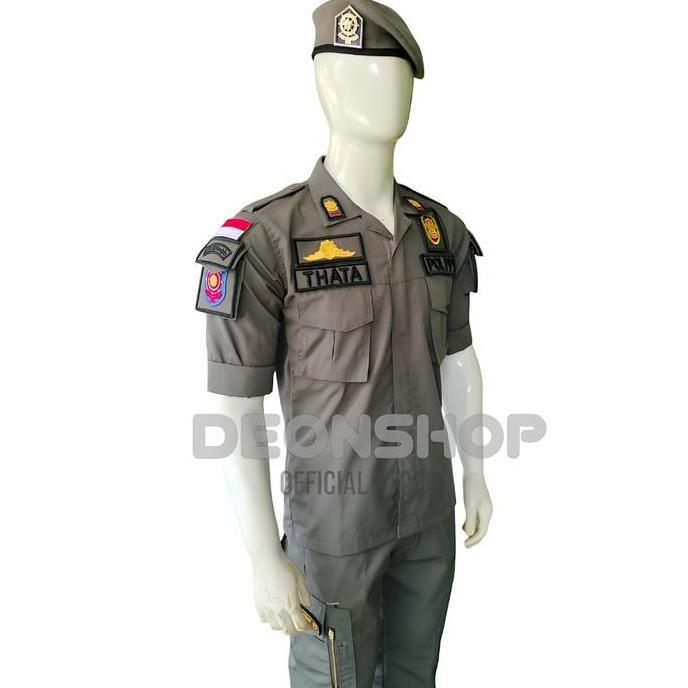 pdl pol PP lengkap nama dan logo daerah Baju Safety Seragam Kerja Panjang Celana Pria