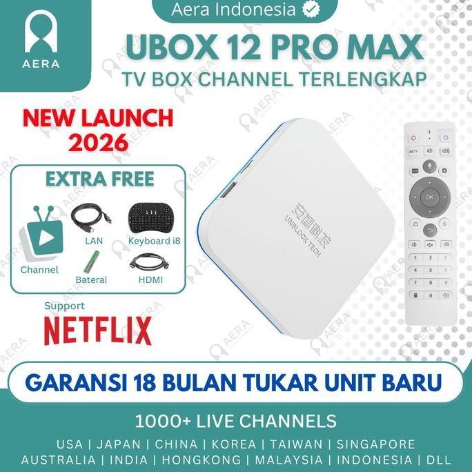 Levonazi - Unblock Tech Ubox 12 Pro Max Generation TV Box Android 12.0 4/64GB
