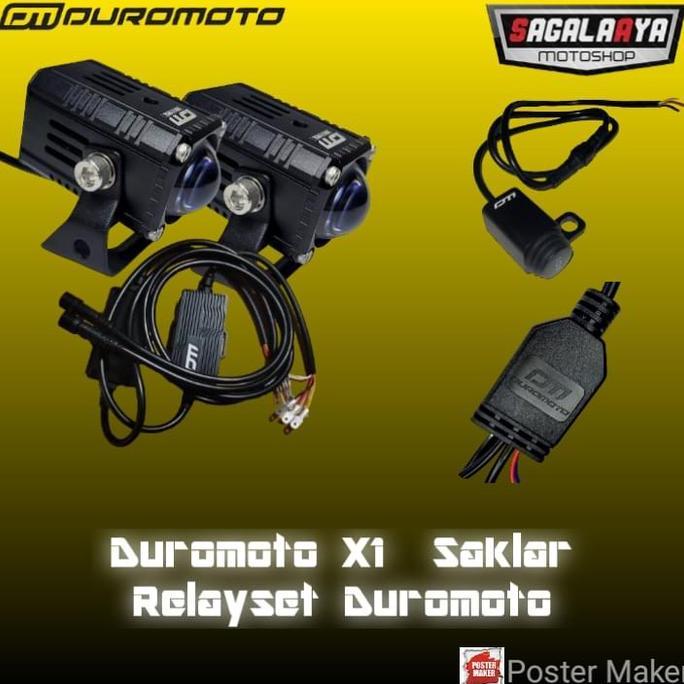 TERMURAH - Paket Lampu Duromoto X1 saklar Duromoto Relayset Duromoto