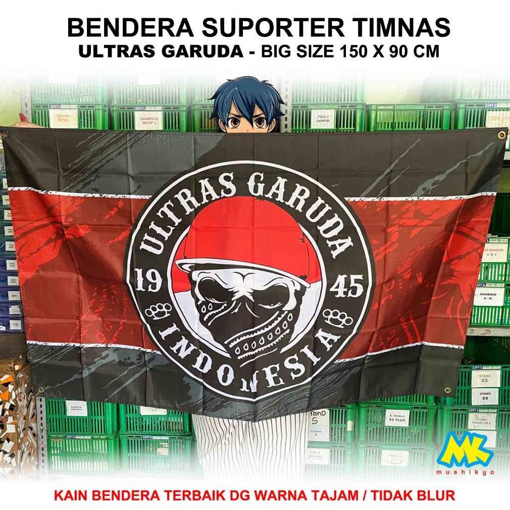 HANNABIMART BENDERA SUPORTER TIMNAS ULTRAS GARUDA UKURAN 150 X 90 CM BERKUALITAS