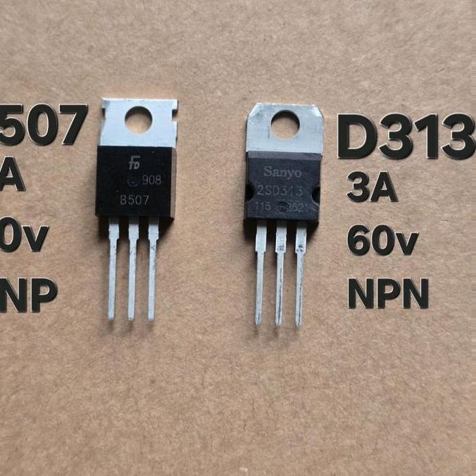 ( TRANSISTOR NPN PNP 3A 60V ) TRANSISTOR  PENGUAT DAYA FREKUENSI RENDAH AF SAKELAR  SWITCHING D313 B
