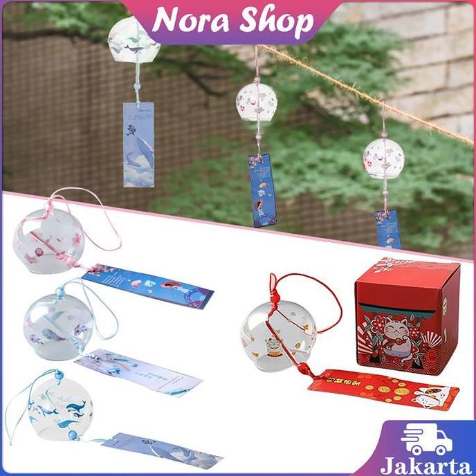 SHWARASA Lonceng Angin Kaca Wind Bells Hiasan Untuk Hadiah Lonceng Angin Kaca Gantung Angin