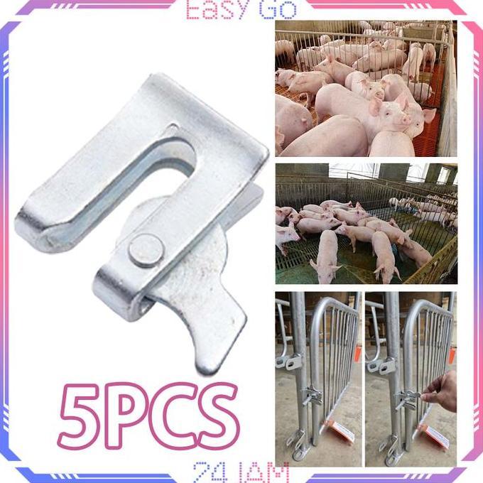 QYUISHOP Isi 5pcs Kunci Pintu Pagar Otomatis Grendel Overpal Gembok Kunci Selot Pintu Otomatis Untuk