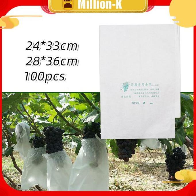 MEZIKUSA 100Pcs Fruit Bag Transparan / Pembungkus Buah Kantong Jaring / Fruit Cover