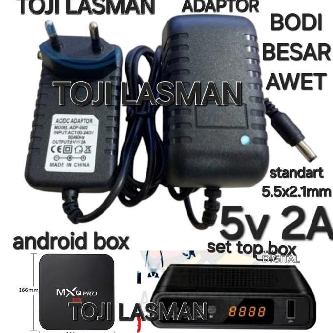 ( ADAPTOR TV BOK BOX  STB SET TOP BOX BOK 5V 2A ) COLOKAN PSU TRAVO POWER SUPPLY ANDROID BOX BOK STB