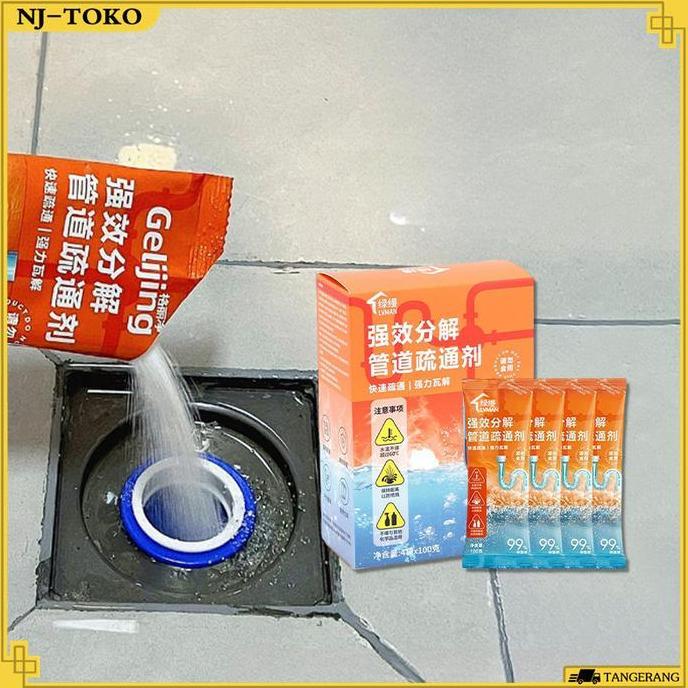 EYAMUY 100Gx4 Kantong Pembersih Wc Mampet Deodorization Pembersih Saluran Mampet Pipa Mild Formula
