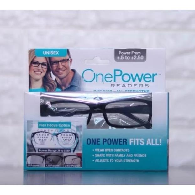 BITESKY1 OnePower Kacamata Baca Plus Auto Focus ONE POWER READERS Unisex kotak Flex Focus Optics Pow