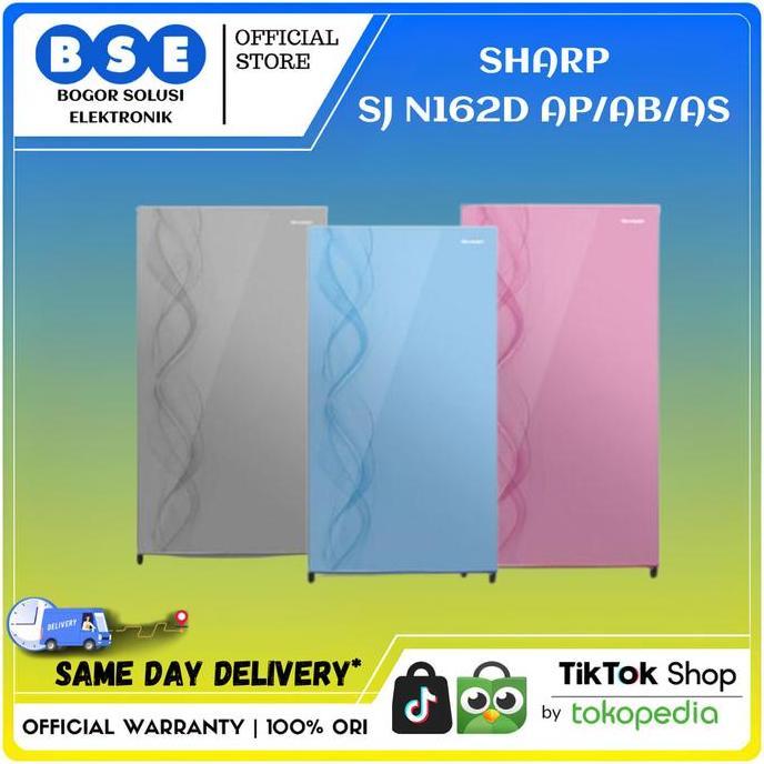 Bestseller- Kulkas 1 Pintu Sharp SJ N162D AP/AB/AS Sharp Kulkas 133L SJN162D