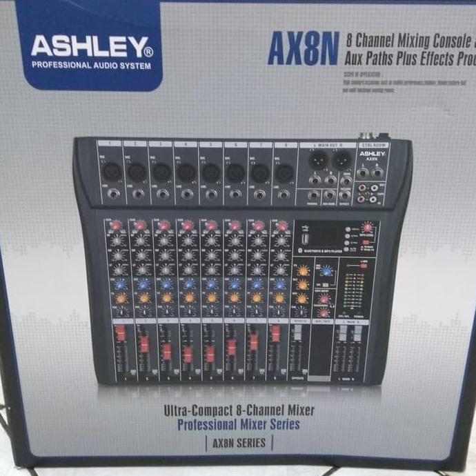 Mixer Ashley Ax8N/Ax 8N Bluetooth Original Produk 8 Channel