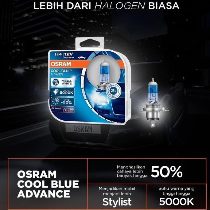 * Bohlam Lampu Putih Nissan Livina March Evalia Datsun Go Osram H4 *