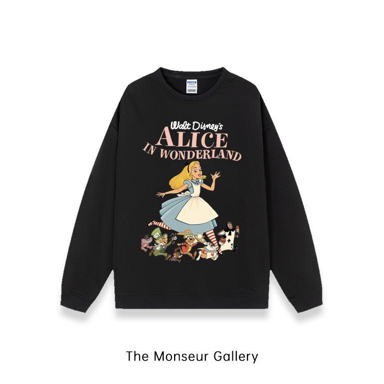 BEST SELLER THE MONSEUR GALLERY SWEATER OVERSIZE IN WONDERLAND | SWEATER HITAM A0305