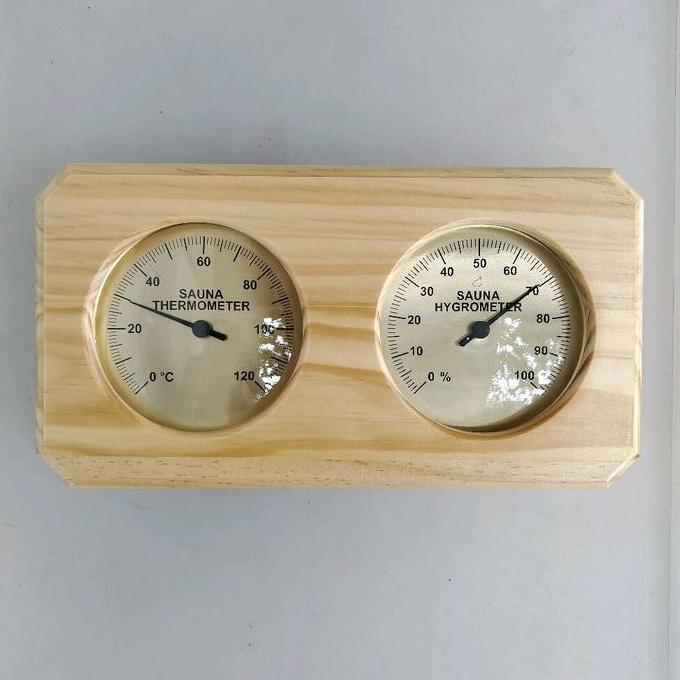 :>:>:>:>] thermometer sauna hygrometer sauna termohigrometer ruang sauna bahan kayu