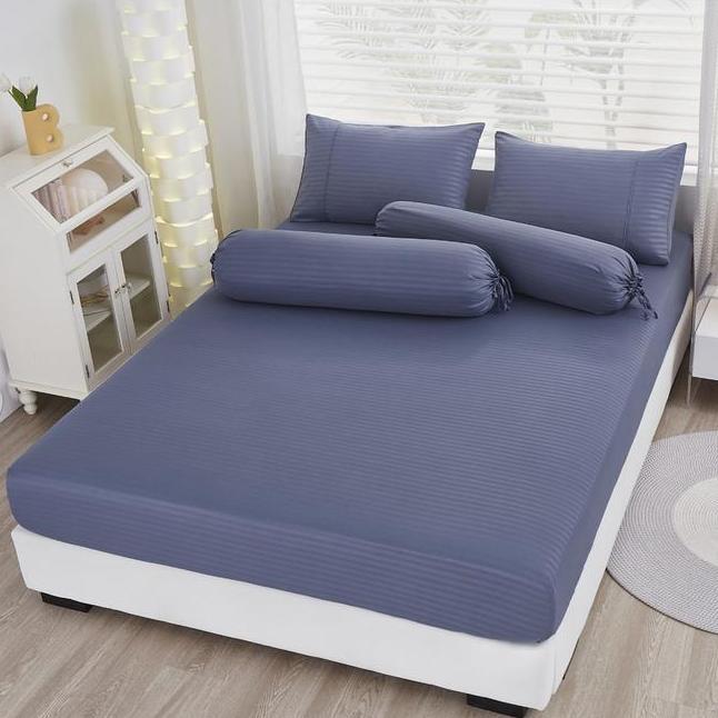 Informa Set Seprai Microfiber Emboss U Indo King Queen Single 180X200 160X200 120X200 100X200 Sprei 