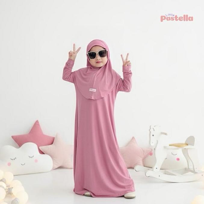 Little Pastella - Calisa Abaya Setelan Hijab | Abaya Balita | Abaya Balita Usia 0 - 6 Tahun