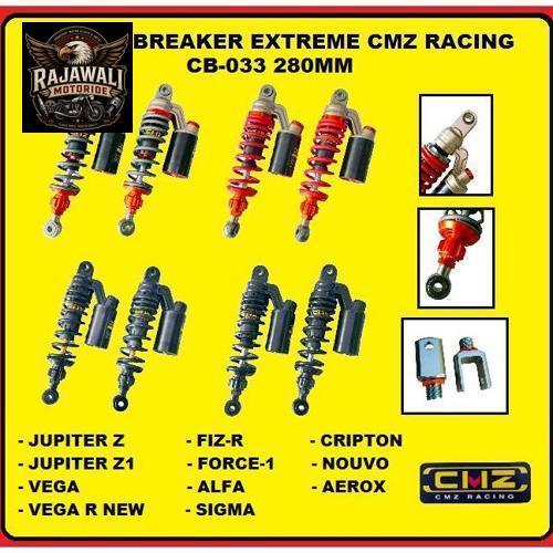 CMZ RACING SHOCK 280MM EXTREME SKOK BELAKANG JUPITER Z FIZ R VEGA NOUVO AEROX SUSPENSI MOTOR