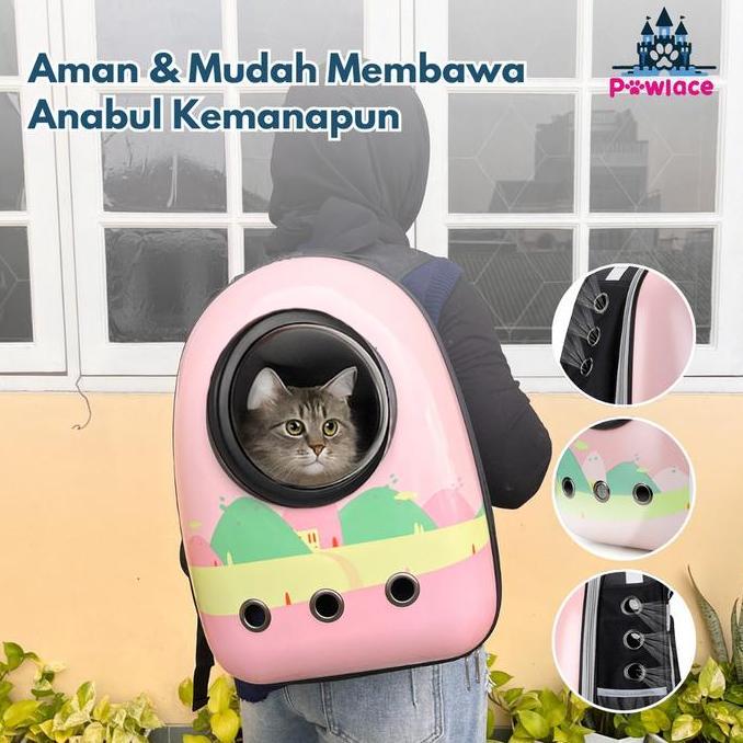 Tas Kucing Astronot - Tas Astronot Kucing Transparan- Pet Cargo Kucing- Capsule Pet Bag-Tas Gendong 