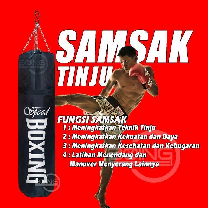 LAMONEL Paket samsak tinju Ukuran remaja - Samsak silat- Samsak silat berkualitas Boxing
