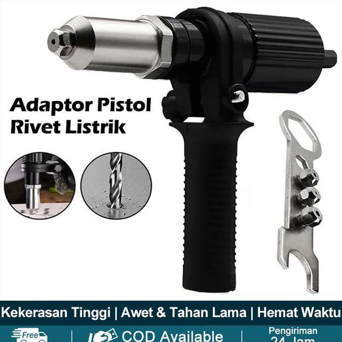 EPTEMU Adapter Rivet untuk Bor Tembok & Besi - Alat Rivet Listrik Portable, Cocok untuk Pasang Plafo