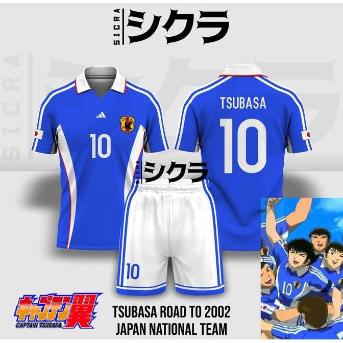 LAMONEL SICRA Jersey Tsubasa Classic Road to 2002 Anime Baju Cosplay Bola Manga Jepang National Team