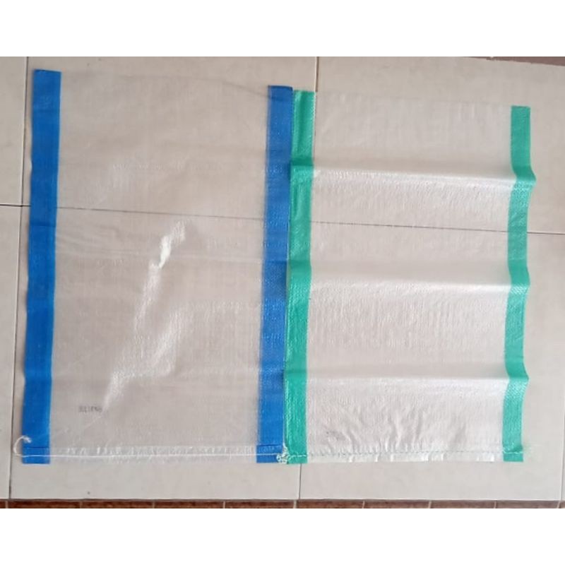 Karung beras 10kg [100pcs], karung beras 10 kg polos transparan, karung beras 10kg ukuran 35x55cm