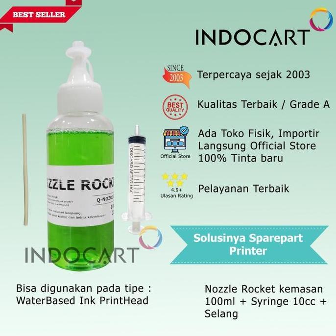 Kymco- Nozzle Rocket Cleaner-Pembersih Head Inkjet Printer Canon Epson-100Ml