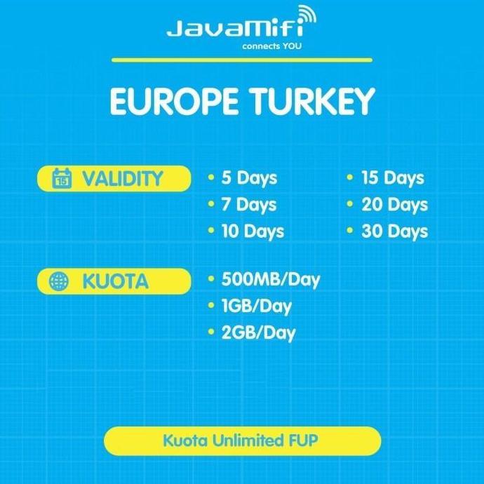 Acc- Sim Card Turki Eropa Unlimited | Europe Turkey Sim