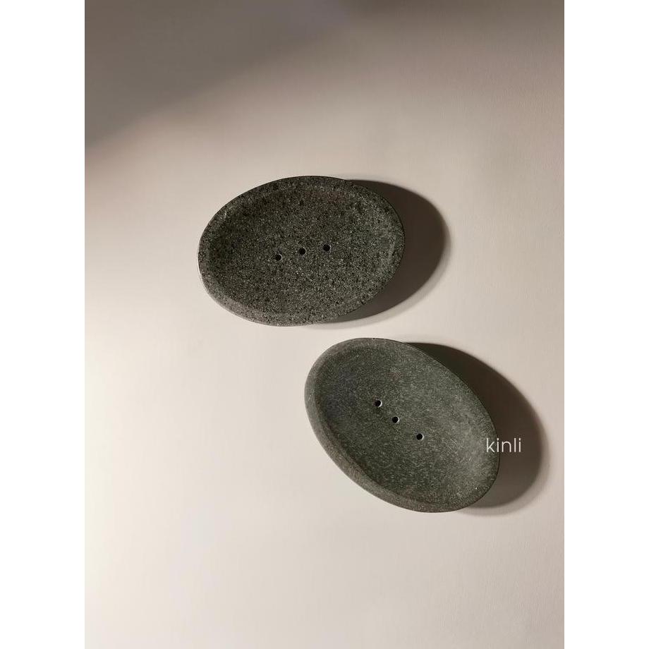 Banjo- Natural River Stone Soap Dish Soap Holder Tempat Sabun Batu Alami