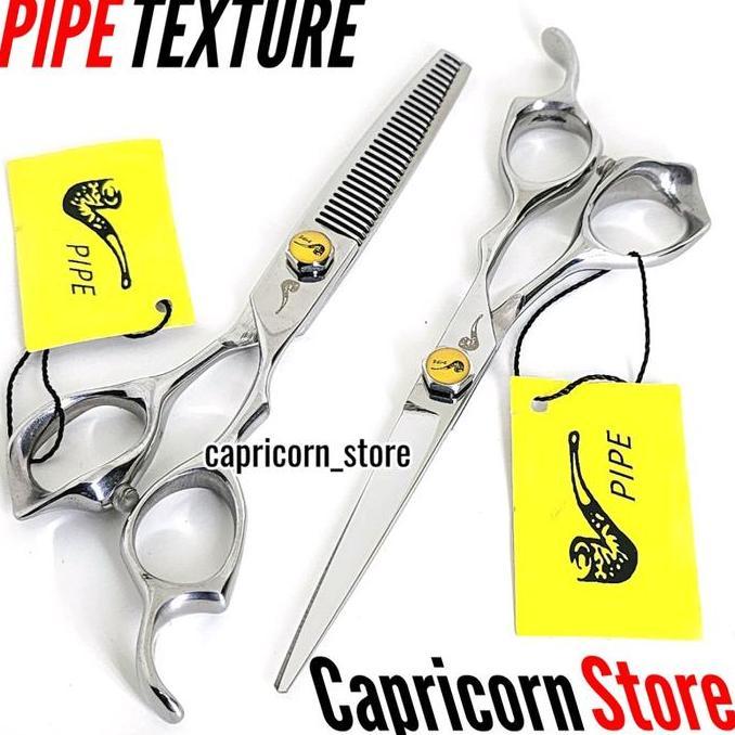 Gunting Pipe Japan Texture Silver Gunting Rambut Garansi Pabrik