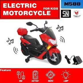 JAYTIXOW Mainan Motor listrik anak Cowok aki NMAX PMB RAID M588 3 4 5 6 tahun