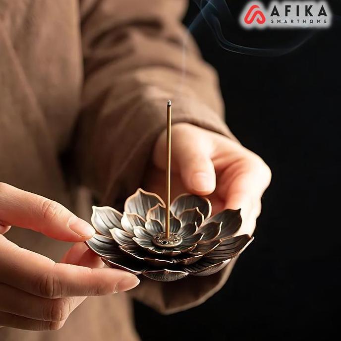 VINRYSA Tempat Bakar Hio Lingkar Dupa Lotus Stick Incense Holder