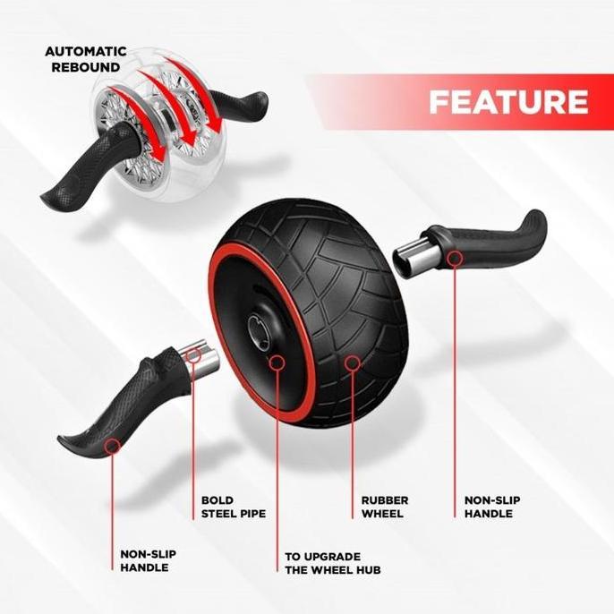 CASHBACK - PRO FITNESS AB ROLLER / ABS Wheel / AB Machine / Alat Situp / Sit Up