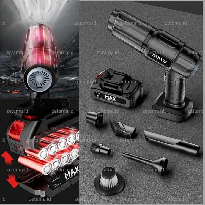 Suitu Vacuum Debu Portable Baterai Kapasitas Besar Penyedot Debu Premium Vakum Mobil