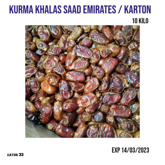 Kurma Khalas Saad 10 Kilo Curah Per Karton United Arab Emirates