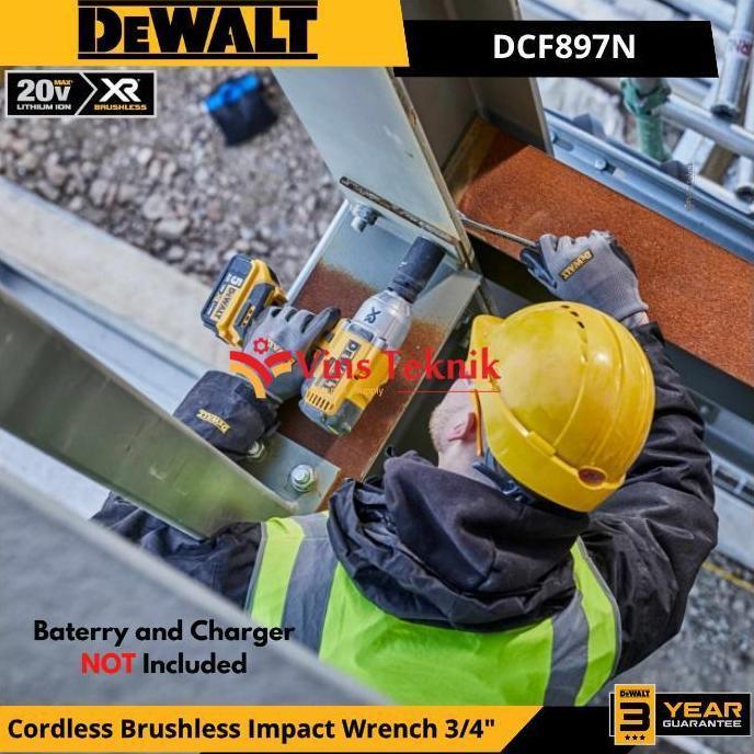 Murah Dewalt Dcf897N Mesin Pembuka Baut Baterai Cordless Brushless Impact Wrench 3/4" 950Nm 20V Dcf8