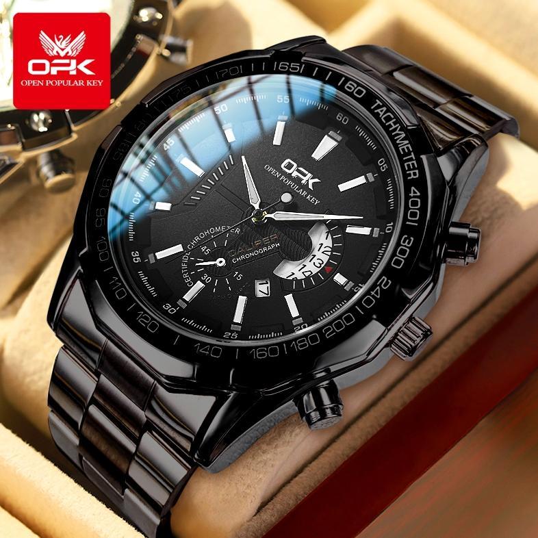 OPK Jam Tangan Pria Original Anti Air Analog Keren Tahan Bisnis Kuarsa Asli New Arrivel Model Terbar