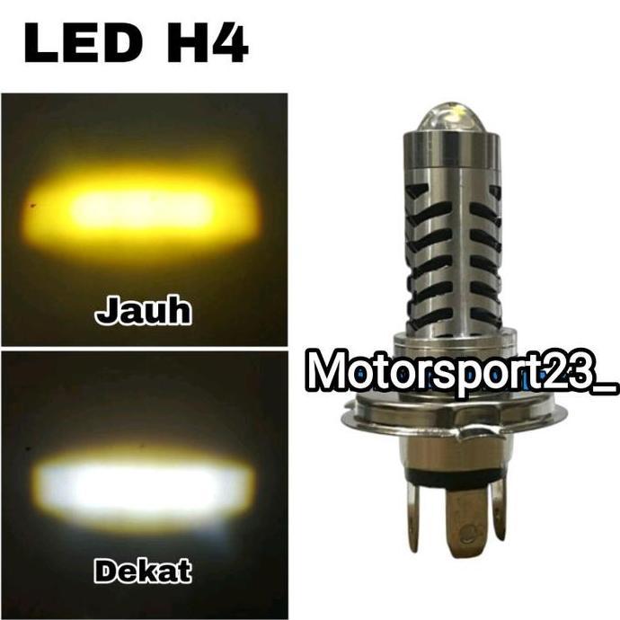 Lampu Utama Kaki 3 H4 Lampu Depan Laser Senja Biru H4 Lampu H4 Laser Body Kecil Cocok Untuk Motor Sc