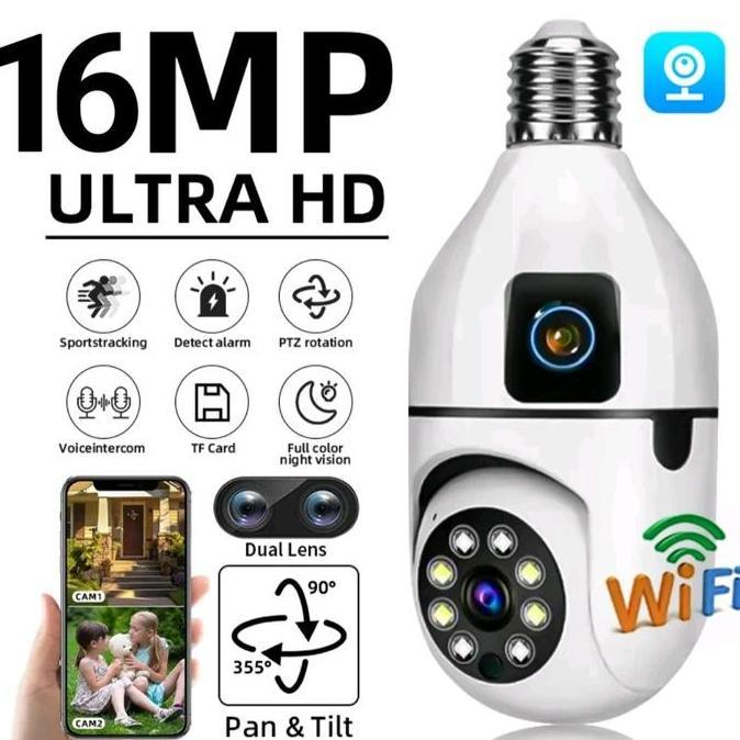 IP CAMERA CCTV BOHLAM V380 / V380PRO 16MP PTZ SPEED DOME DUAL LENSA FULL HD MICRO SD KAMERA cctv  v3