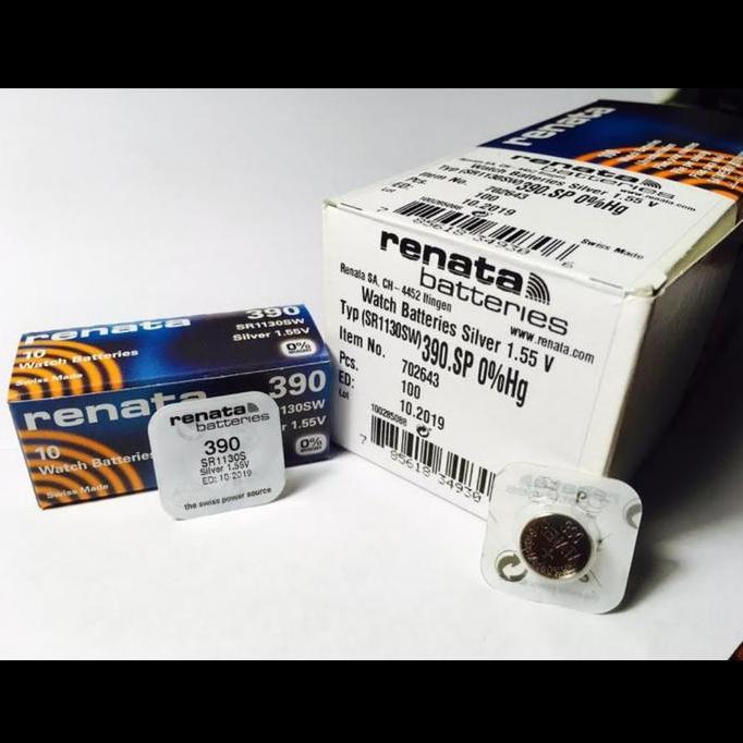 Homeyou- Baterai Batre Lr1130 Sr1130Sw 390 Renata Original Swiss Jam Swatch