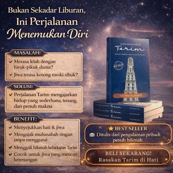 Buku Assalamualaikum Tarim / Assalamualaikum Tarim Ustadzah Halimah Alaydrus / Kisah kota Tarim / Bu