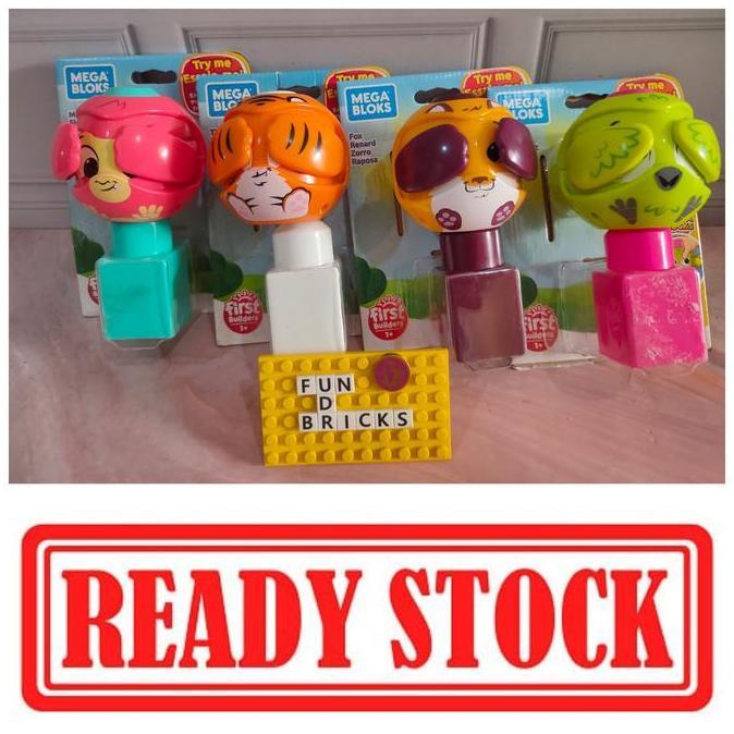 Mega Bloks Peek A Bloks Parrot Fox Tiger Monkey